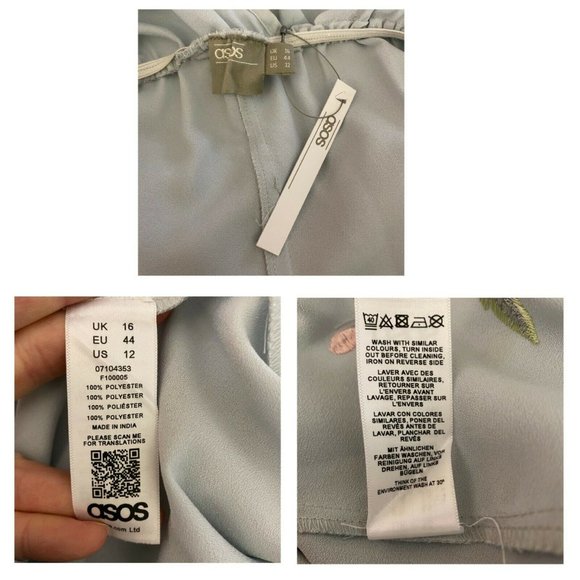 ASOS Gray Jumpsuit with Pink Floral Design - Picture 11 of 12